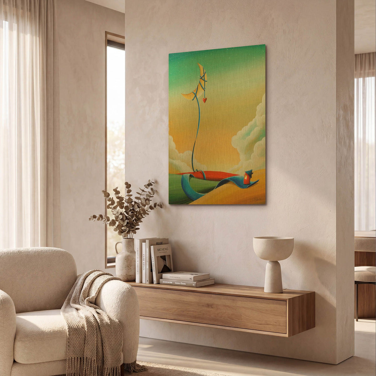 'Follow Your Heart' By Cindy Thornton Gold Metal Wall Art