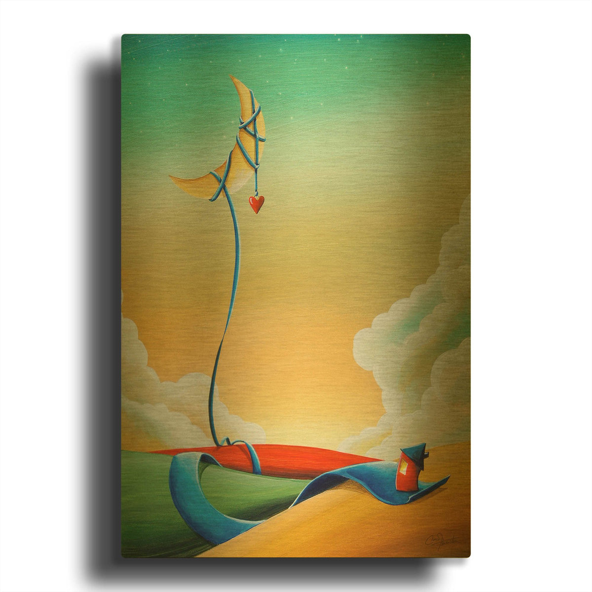 'Follow Your Heart' By Cindy Thornton Gold Metal Wall Art
