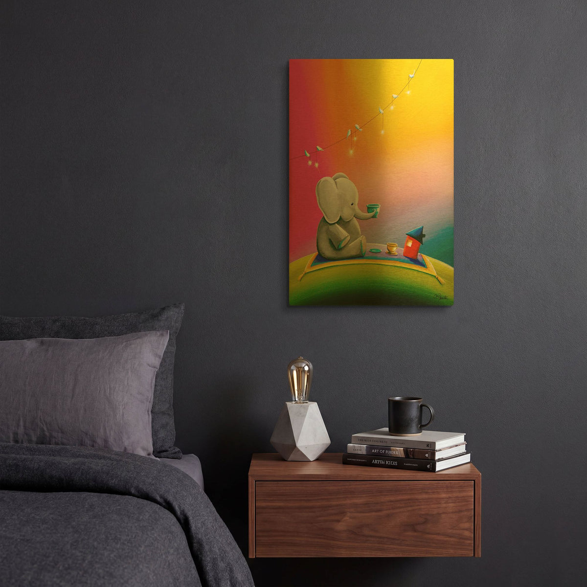 'Tea Time' By Cindy Thornton Gold Metal Wall Art