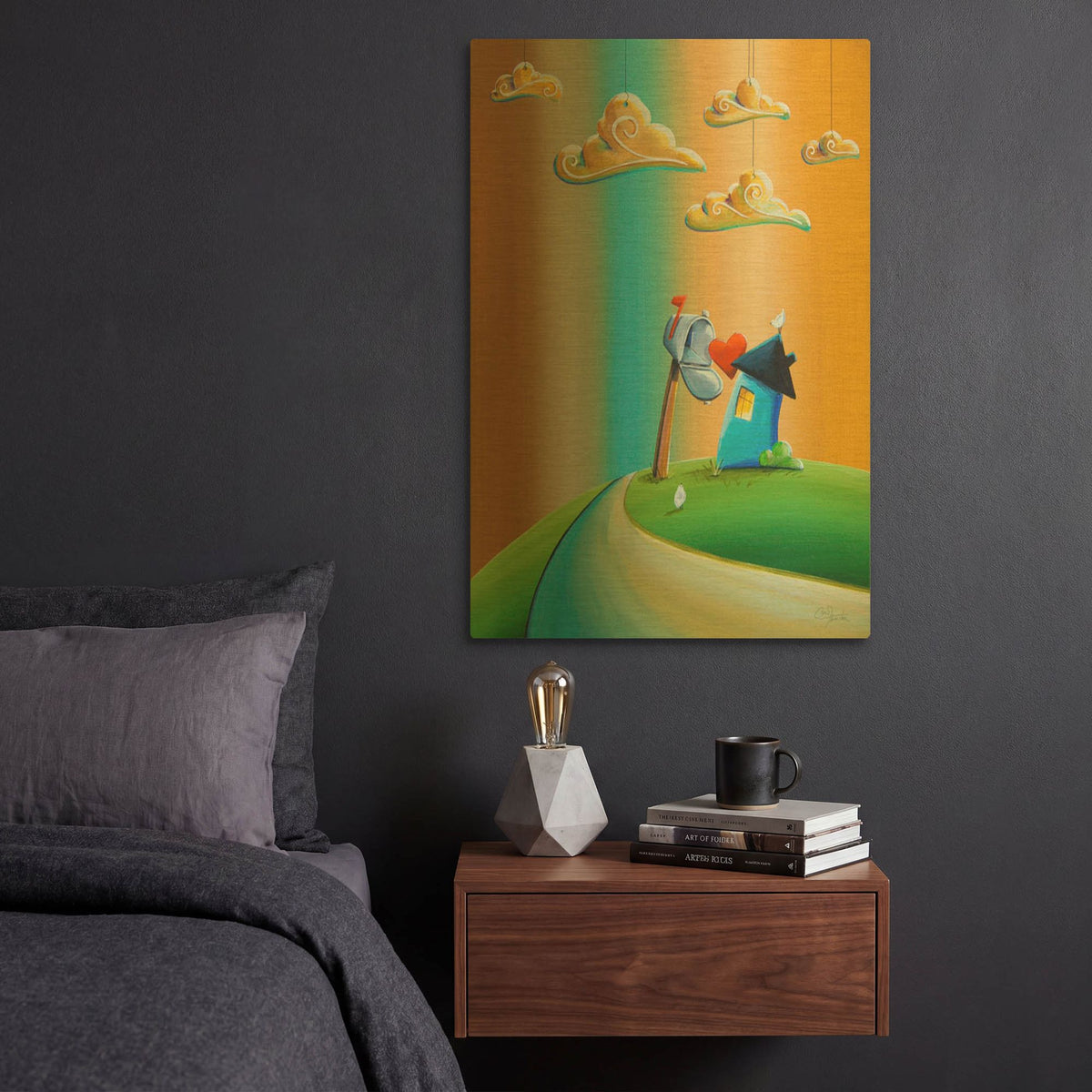 'The Love Letter' By Cindy Thornton Gold Metal Wall Art