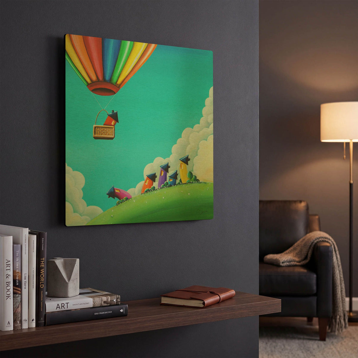 'Up, Up, and Away' By Cindy Thornton Gold Metal Wall Art