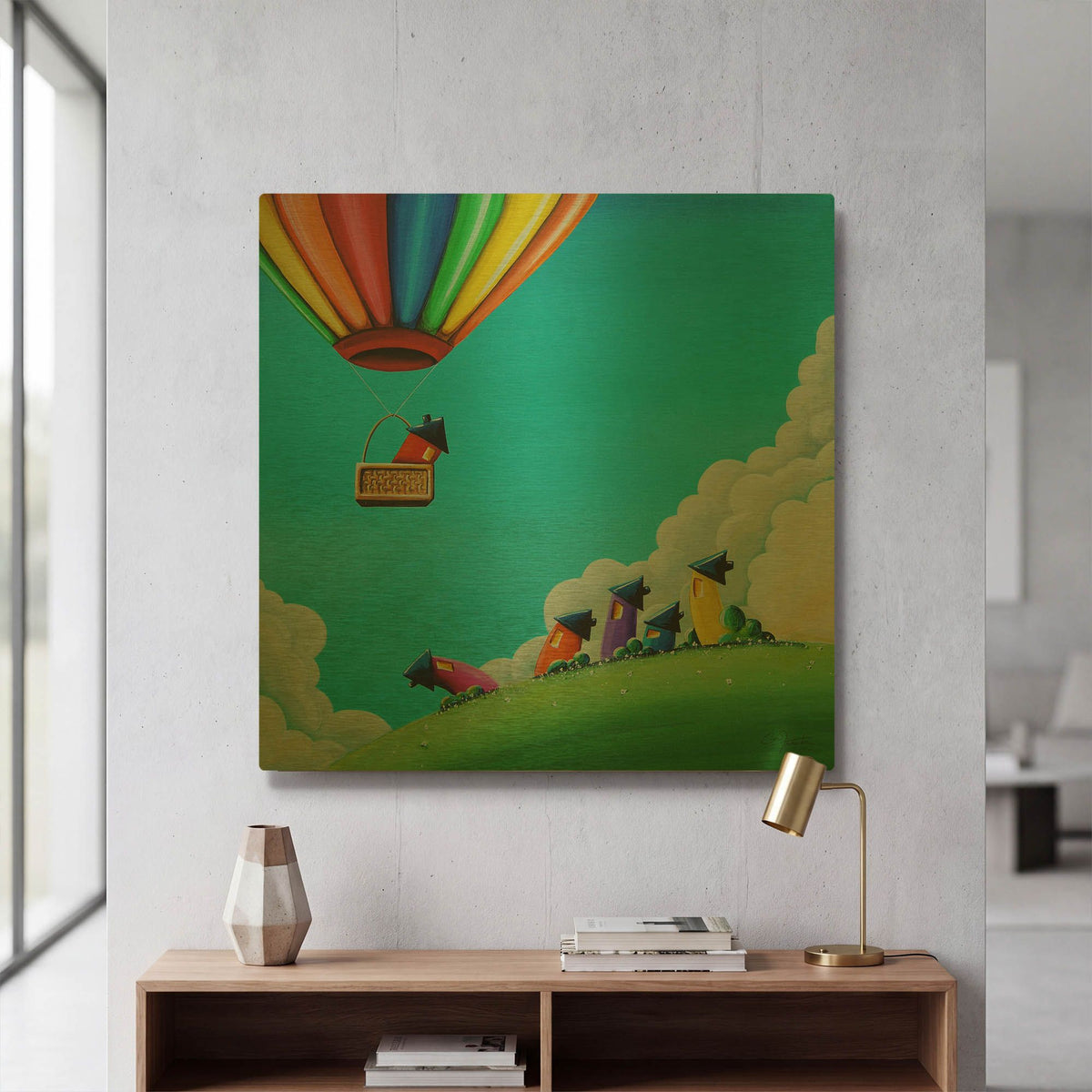 'Up, Up, and Away' By Cindy Thornton Gold Metal Wall Art