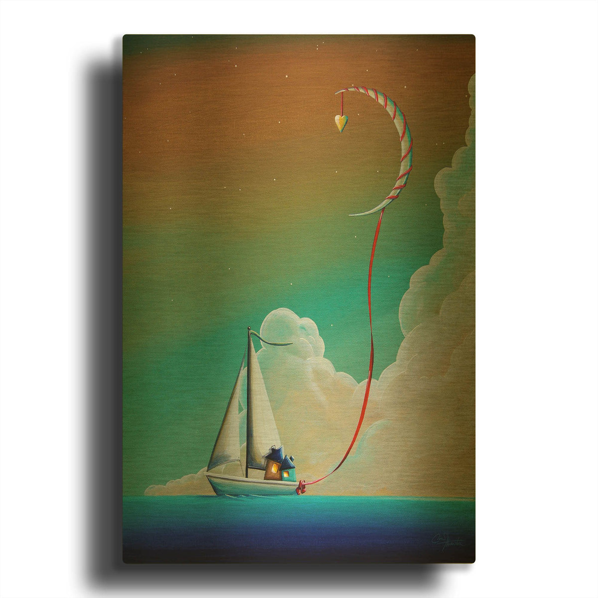 'Wrapped Up In Love' By Cindy Thornton Gold Metal Wall Art