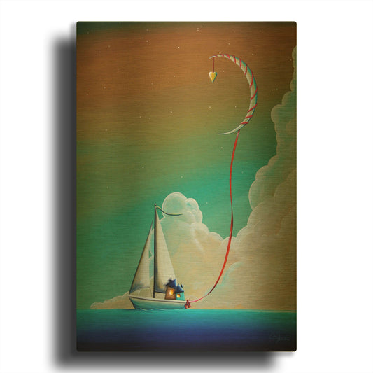 'Wrapped Up In Love' By Cindy Thornton Gold Metal Wall Art