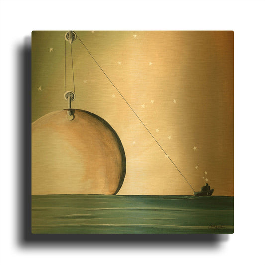 'A Solar System' By Cindy Thornton Gold Metal Wall Art