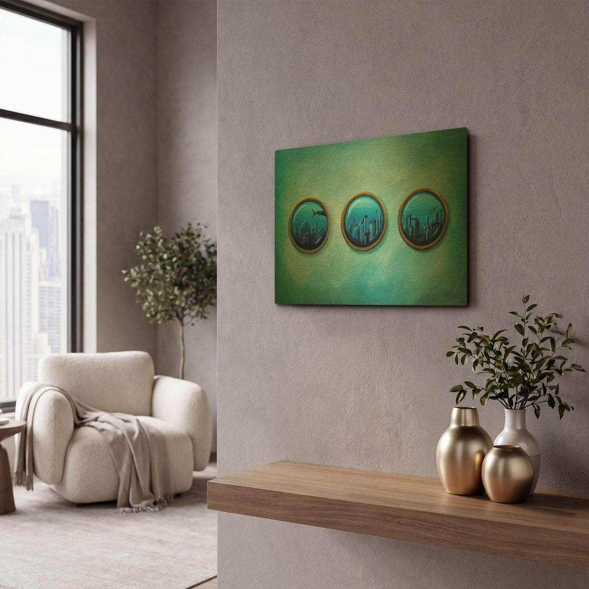 'Gateway to Antiquity' By Cindy Thornton Gold Metal Wall Art