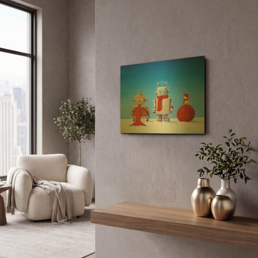 'Soft Wear Engineers' By Cindy Thornton Gold Metal Wall Art