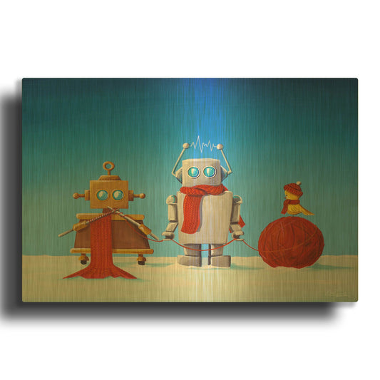 'Soft Wear Engineers' By Cindy Thornton Gold Metal Wall Art