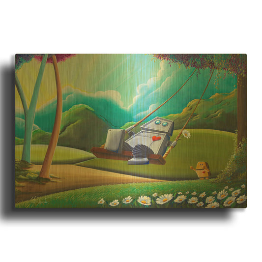'The Swing' By Cindy Thornton Gold Metal Wall Art