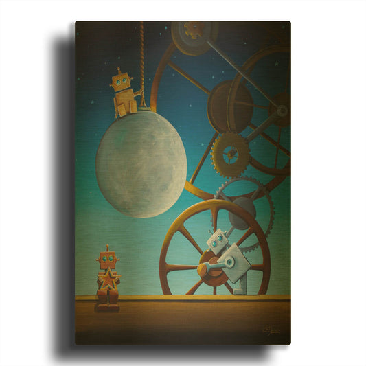 'The Night Shift' By Cindy Thornton Gold Metal Wall Art
