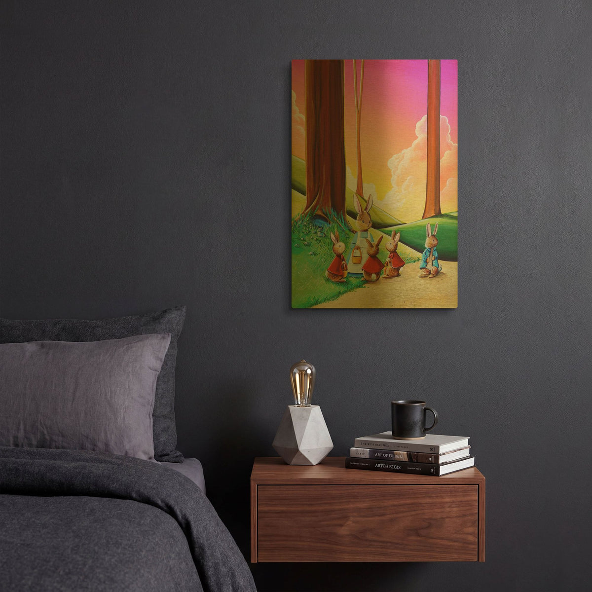 'Peter Rabbit 1' By Cindy Thornton Gold Metal Wall Art