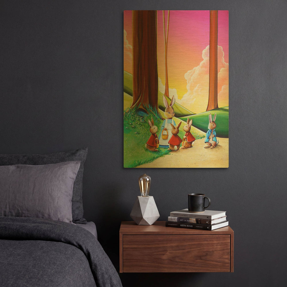 'Peter Rabbit 1' By Cindy Thornton Gold Metal Wall Art