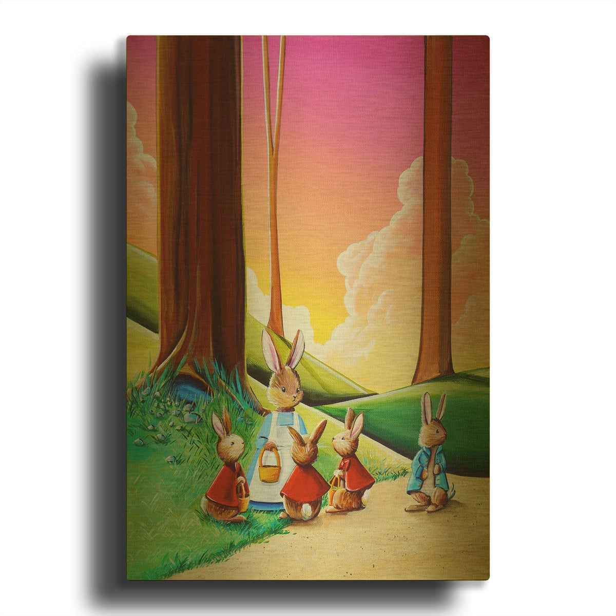 'Peter Rabbit 1' By Cindy Thornton Gold Metal Wall Art