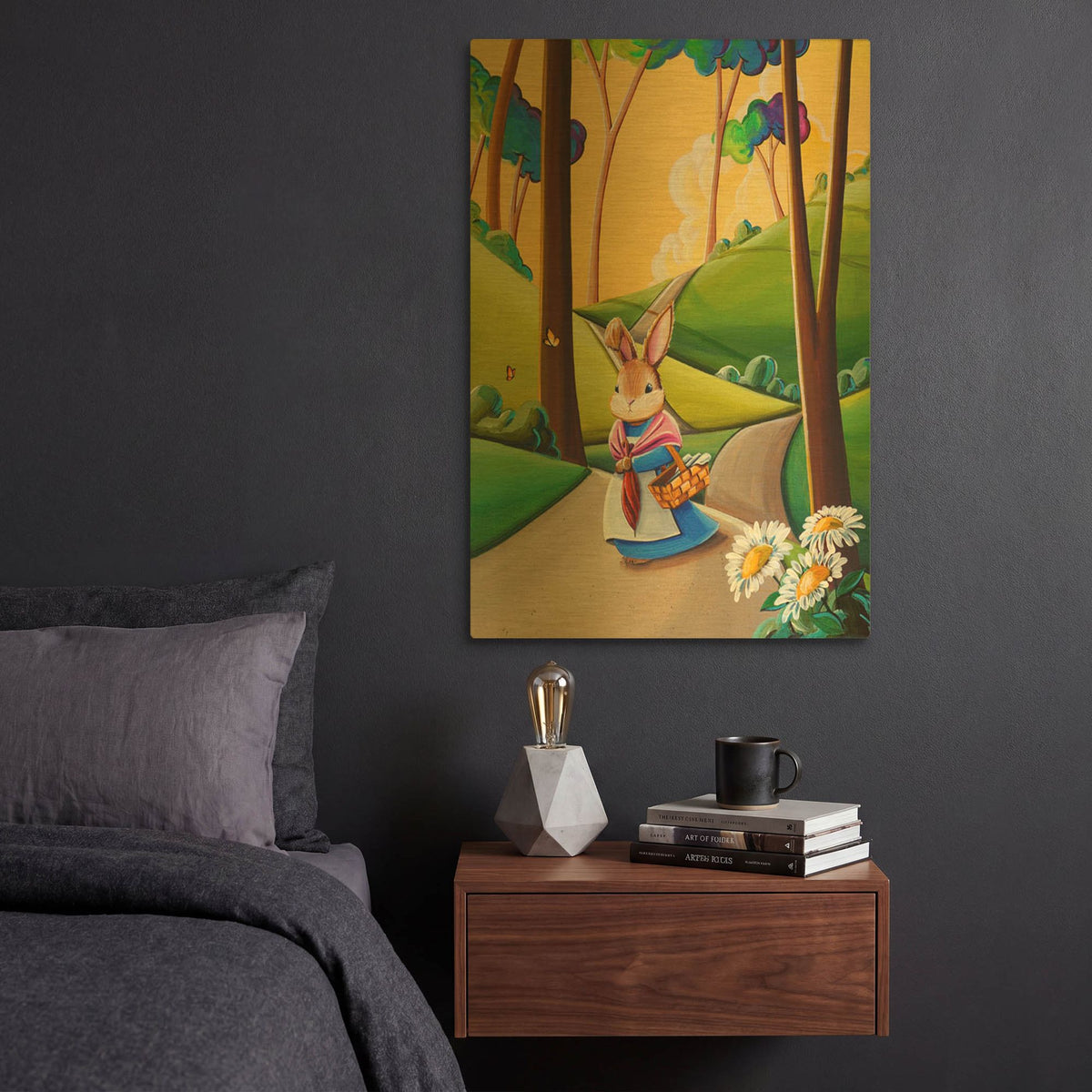'Peter Rabbit 2' By Cindy Thornton Gold Metal Wall Art
