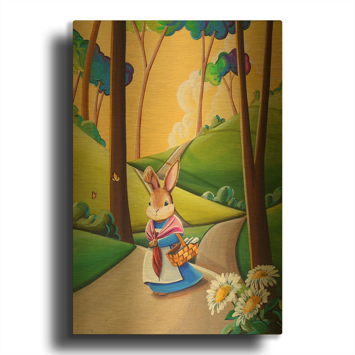 'Peter Rabbit 2' By Cindy Thornton Gold Metal Wall Art