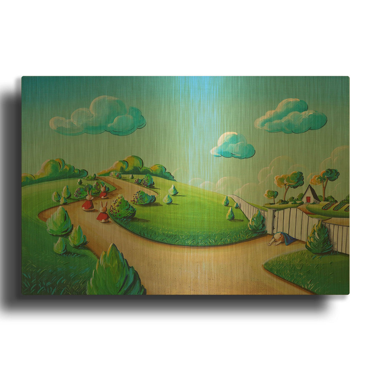 'Peter Rabbit 3' By Cindy Thornton Gold Metal Wall Art