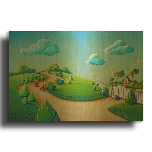 'Peter Rabbit 3' By Cindy Thornton Gold Metal Wall Art