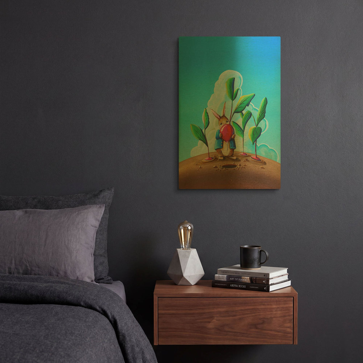 'Peter Rabbit 4' By Cindy Thornton Gold Metal Wall Art