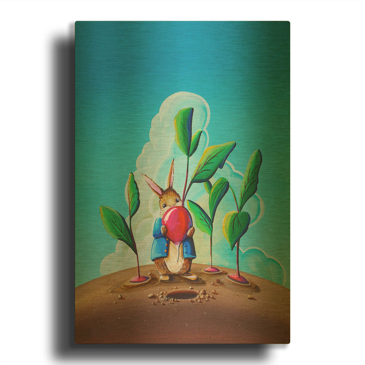 'Peter Rabbit 4' By Cindy Thornton Gold Metal Wall Art