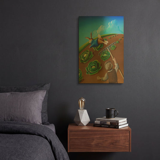 'Peter Rabbit 5' By Cindy Thornton Gold Metal Wall Art