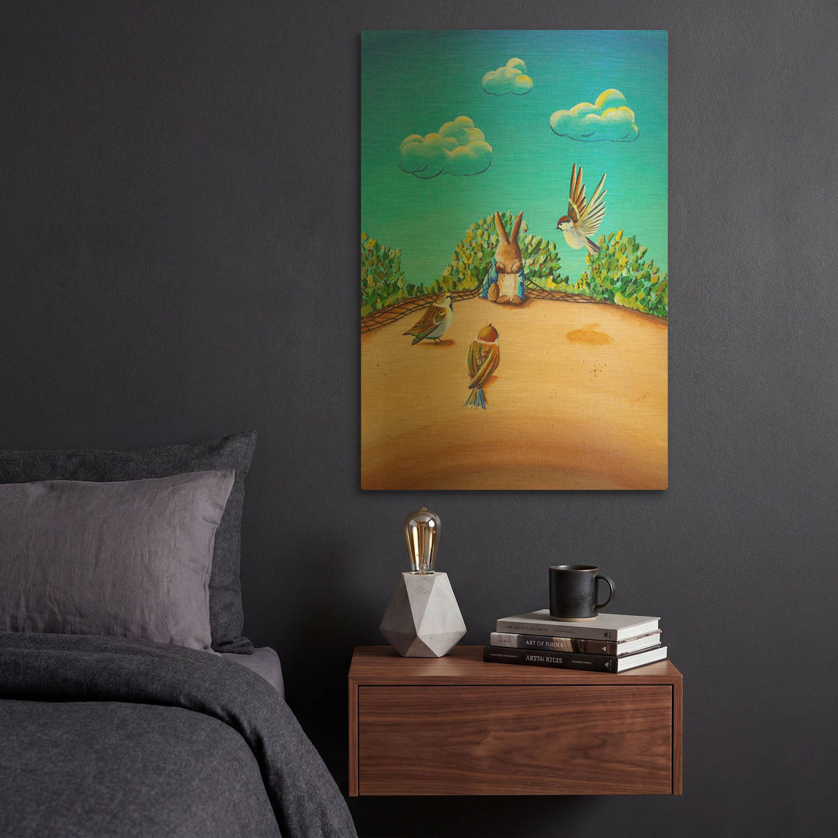 'Peter Rabbit 7' By Cindy Thornton Gold Metal Wall Art