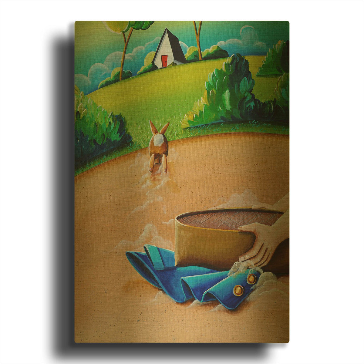 'Peter Rabbit 8' By Cindy Thornton Gold Metal Wall Art
