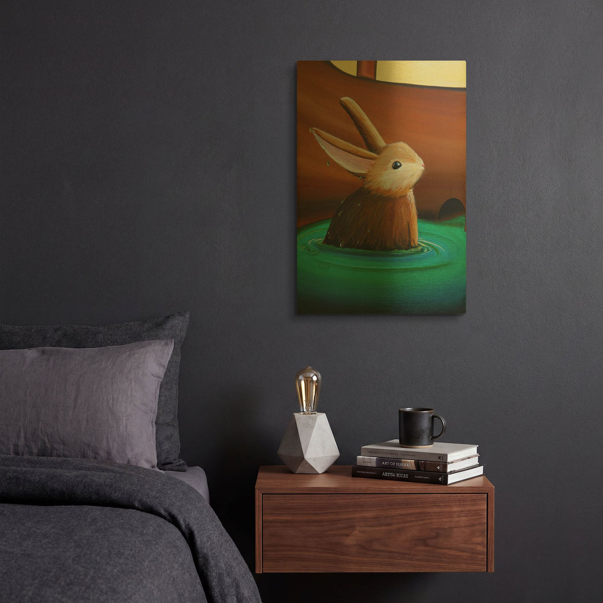 'Peter Rabbit 9' By Cindy Thornton Gold Metal Wall Art