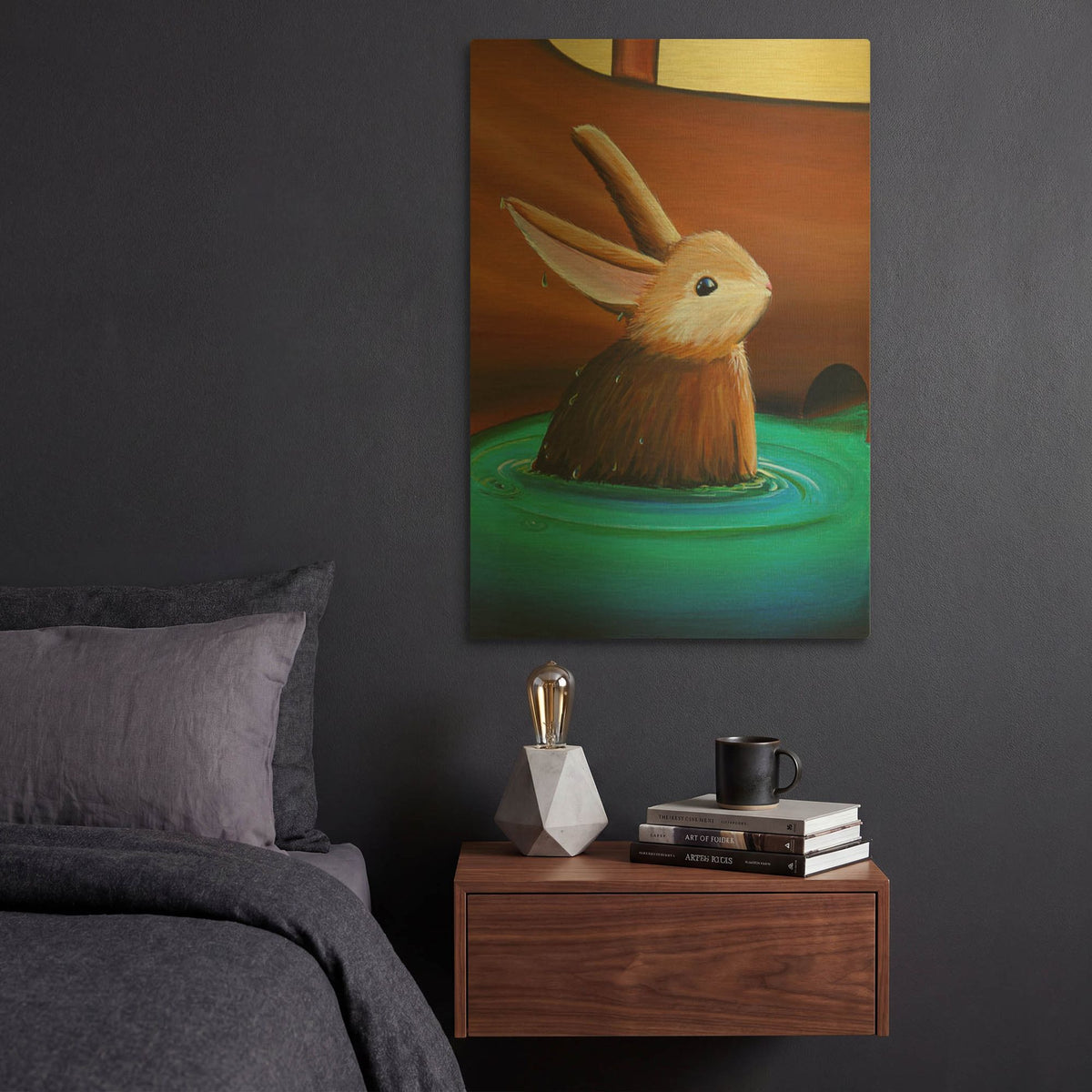 'Peter Rabbit 9' By Cindy Thornton Gold Metal Wall Art