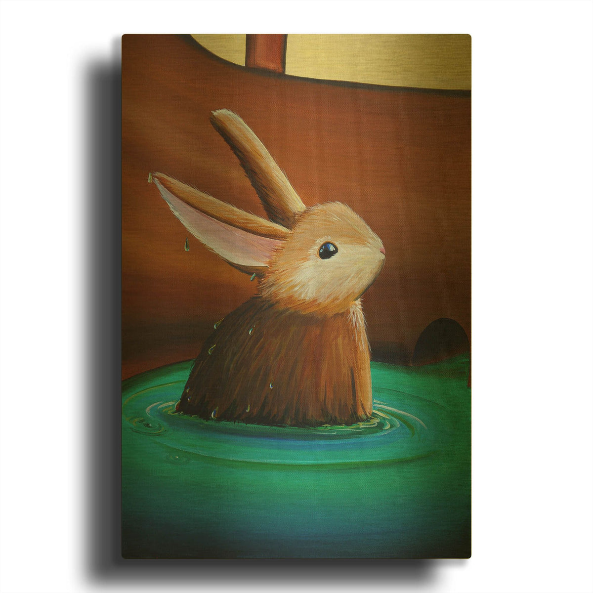 'Peter Rabbit 9' By Cindy Thornton Gold Metal Wall Art
