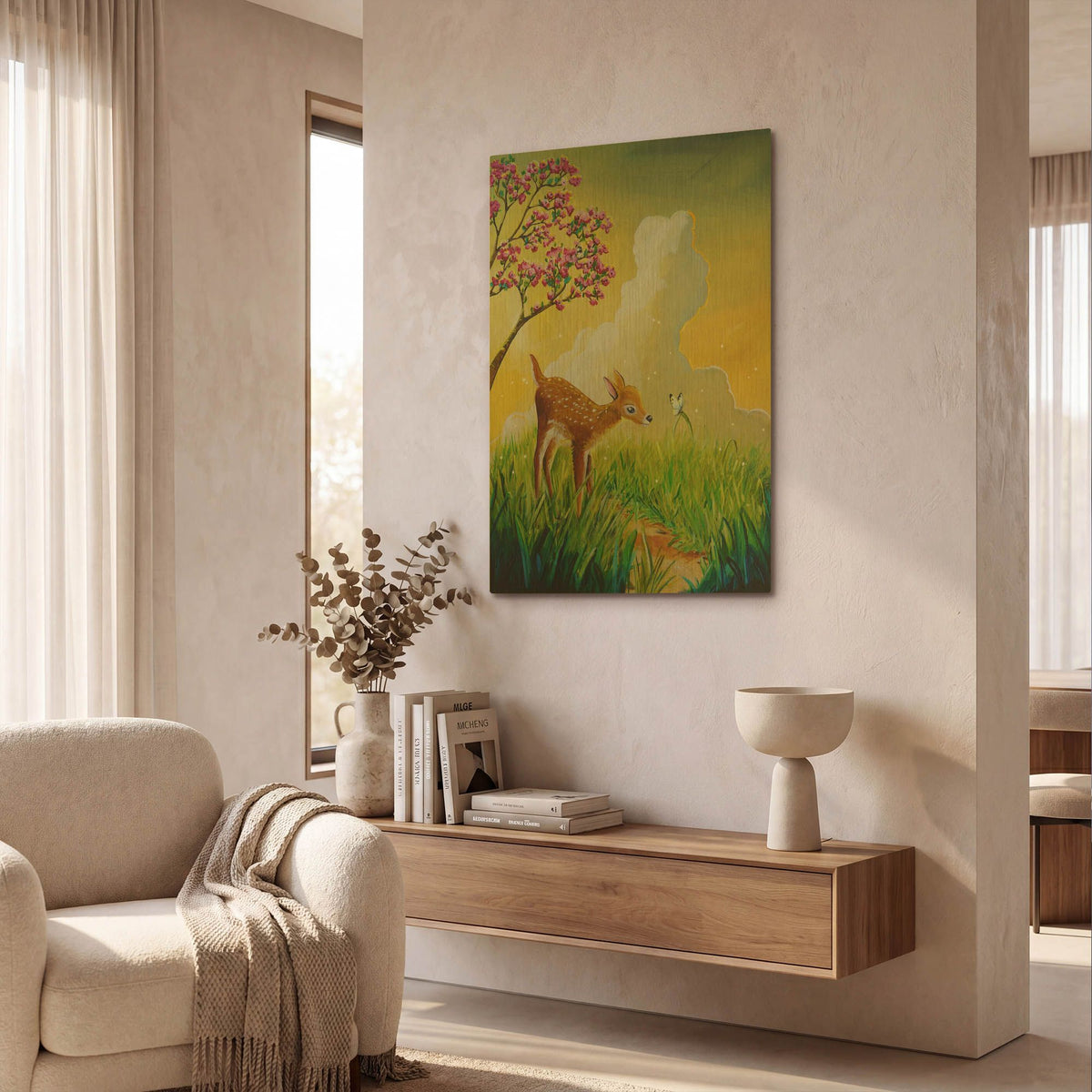 'Bambi 2' By Cindy Thornton Gold Metal Wall Art