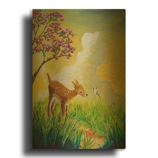 'Bambi 2' By Cindy Thornton Gold Metal Wall Art
