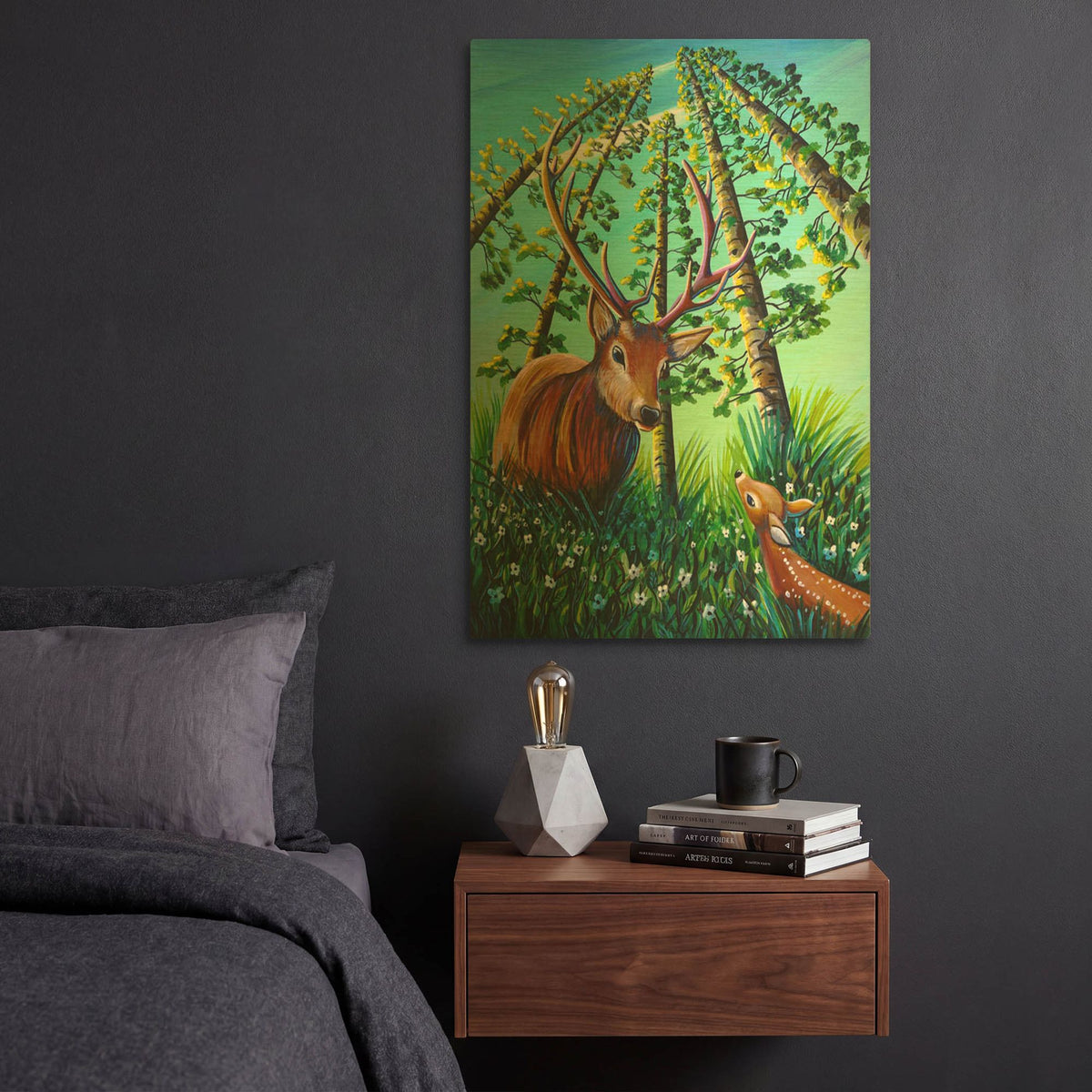 'Bambi 5' By Cindy Thornton Gold Metal Wall Art