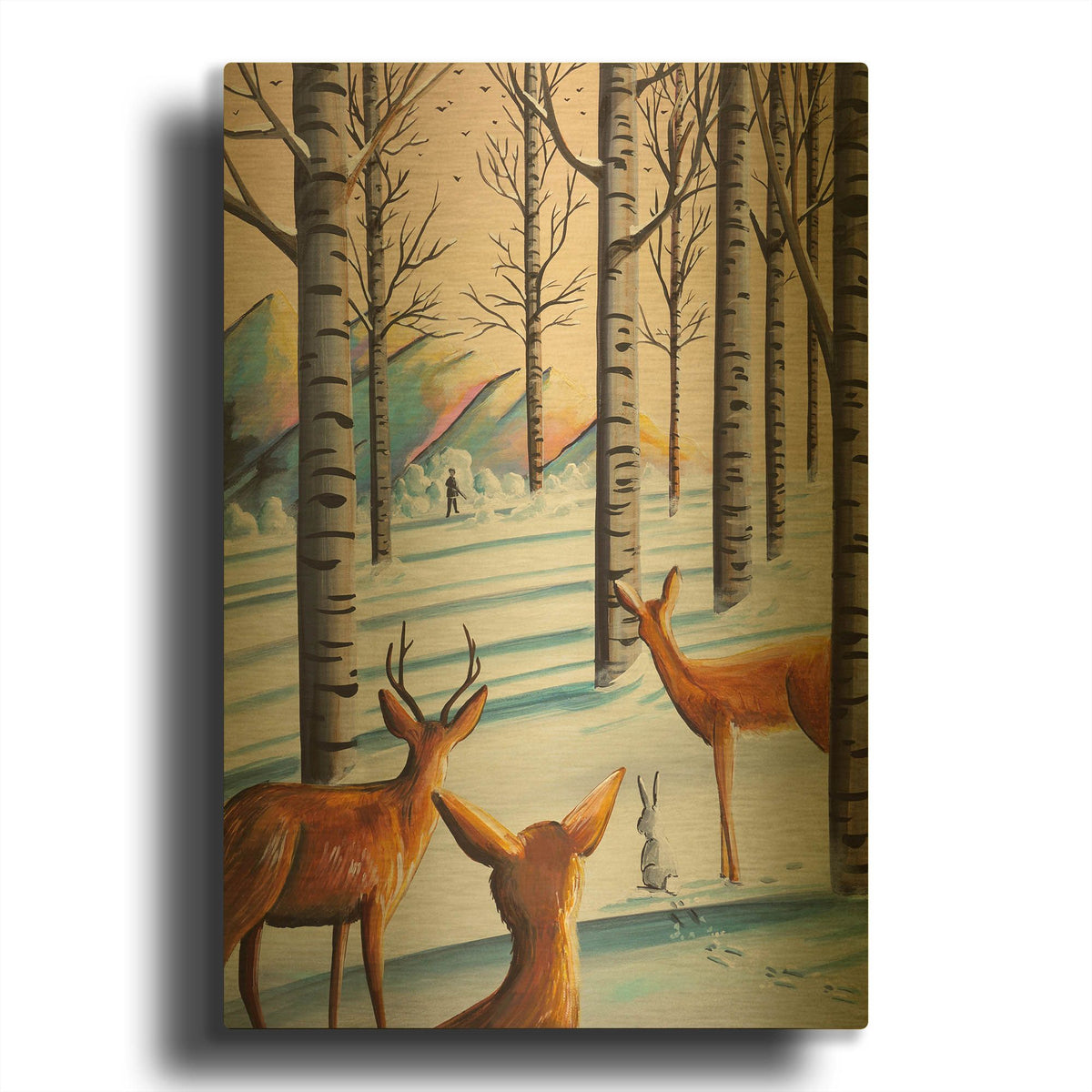 'Bambi 8' By Cindy Thornton Gold Metal Wall Art