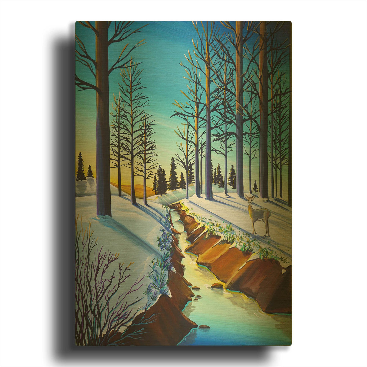 'Bambi 16' By Cindy Thornton Gold Metal Wall Art