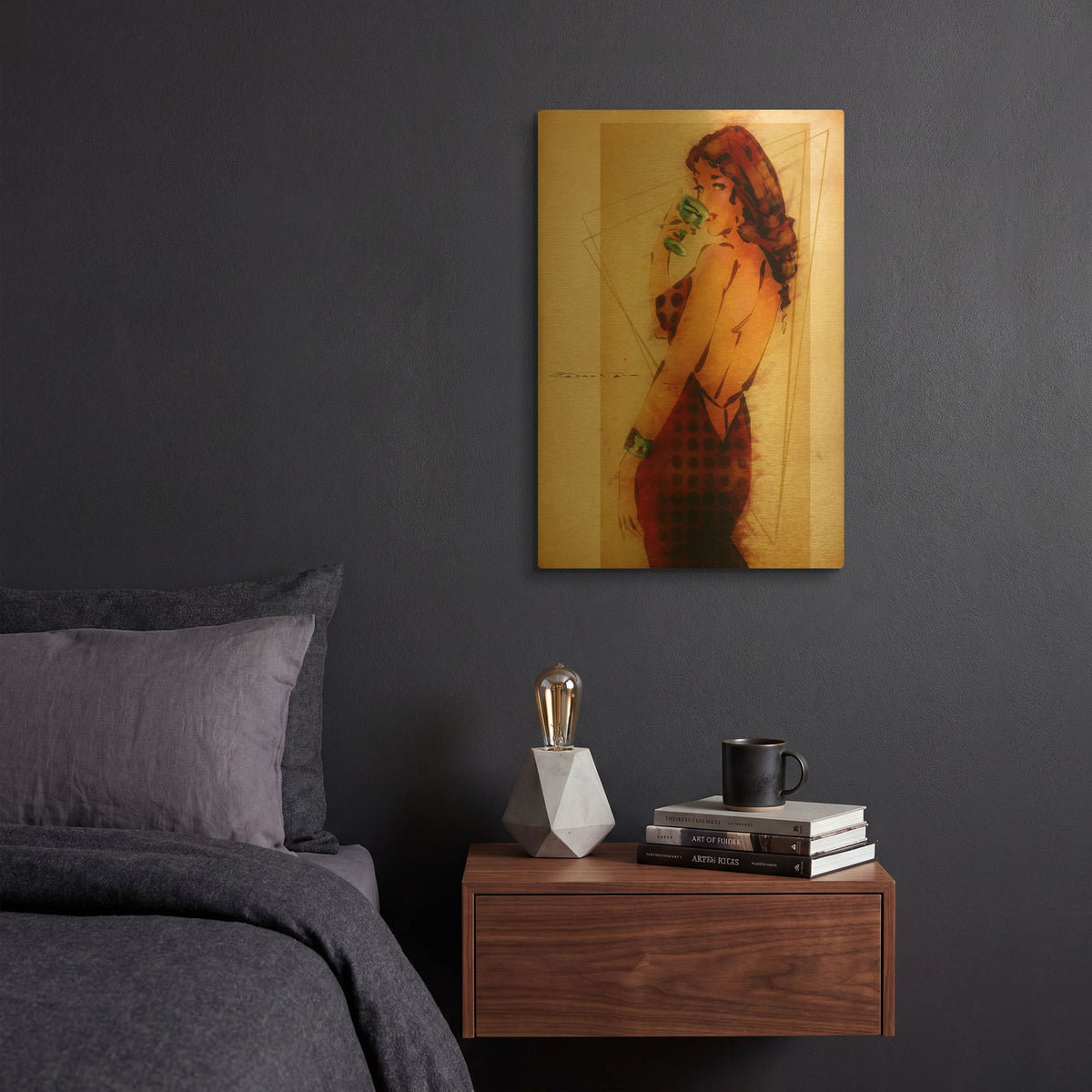 'Oh Child' By TM Borenstein Gold Metal Wall Art