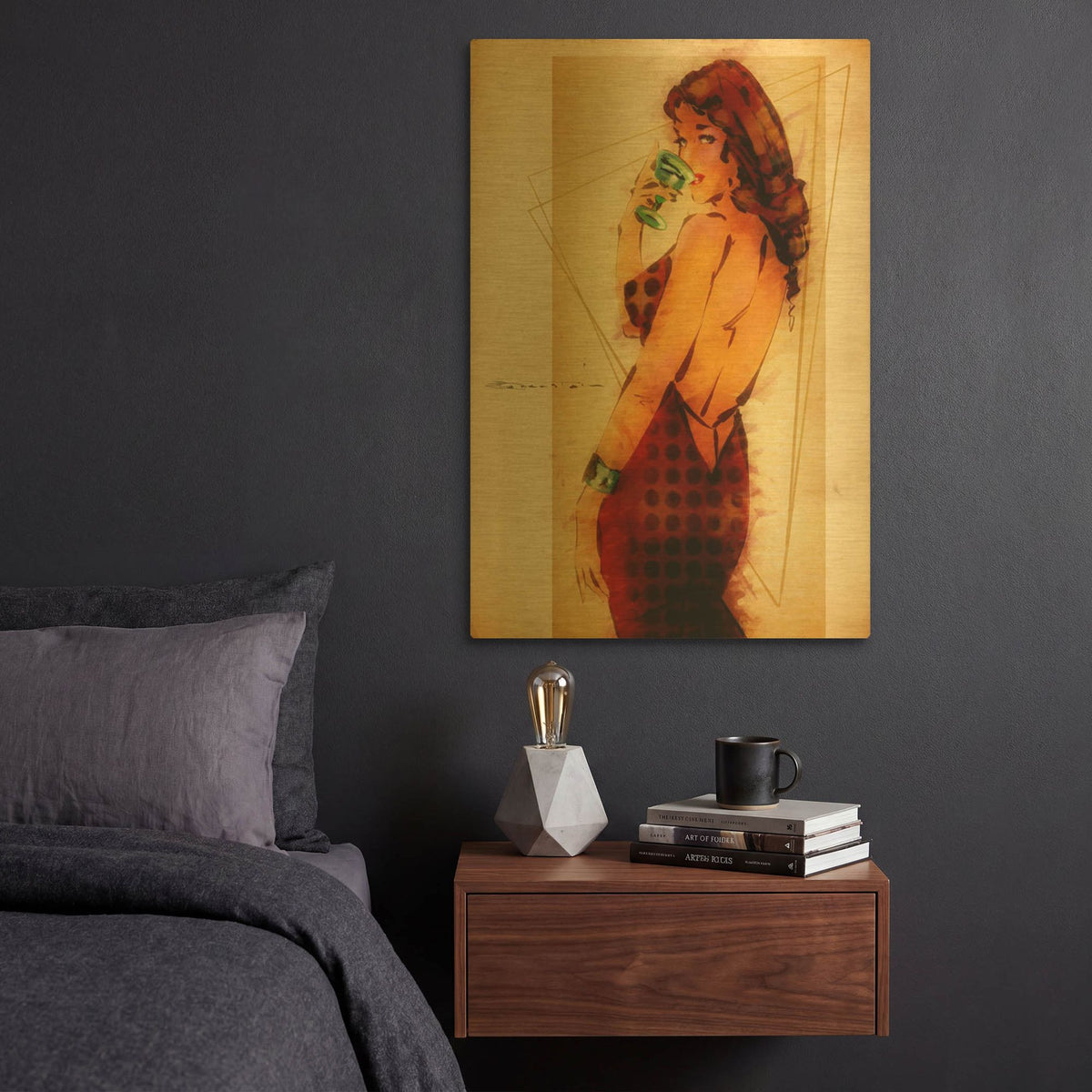 'Oh Child' By TM Borenstein Gold Metal Wall Art