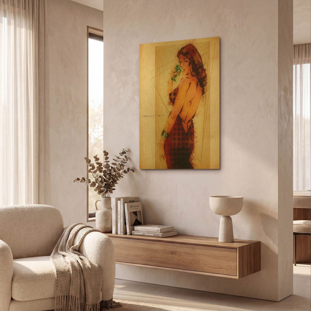 'Oh Child' By TM Borenstein Gold Metal Wall Art
