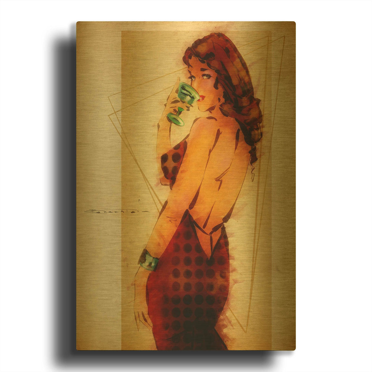 'Oh Child' By TM Borenstein Gold Metal Wall Art