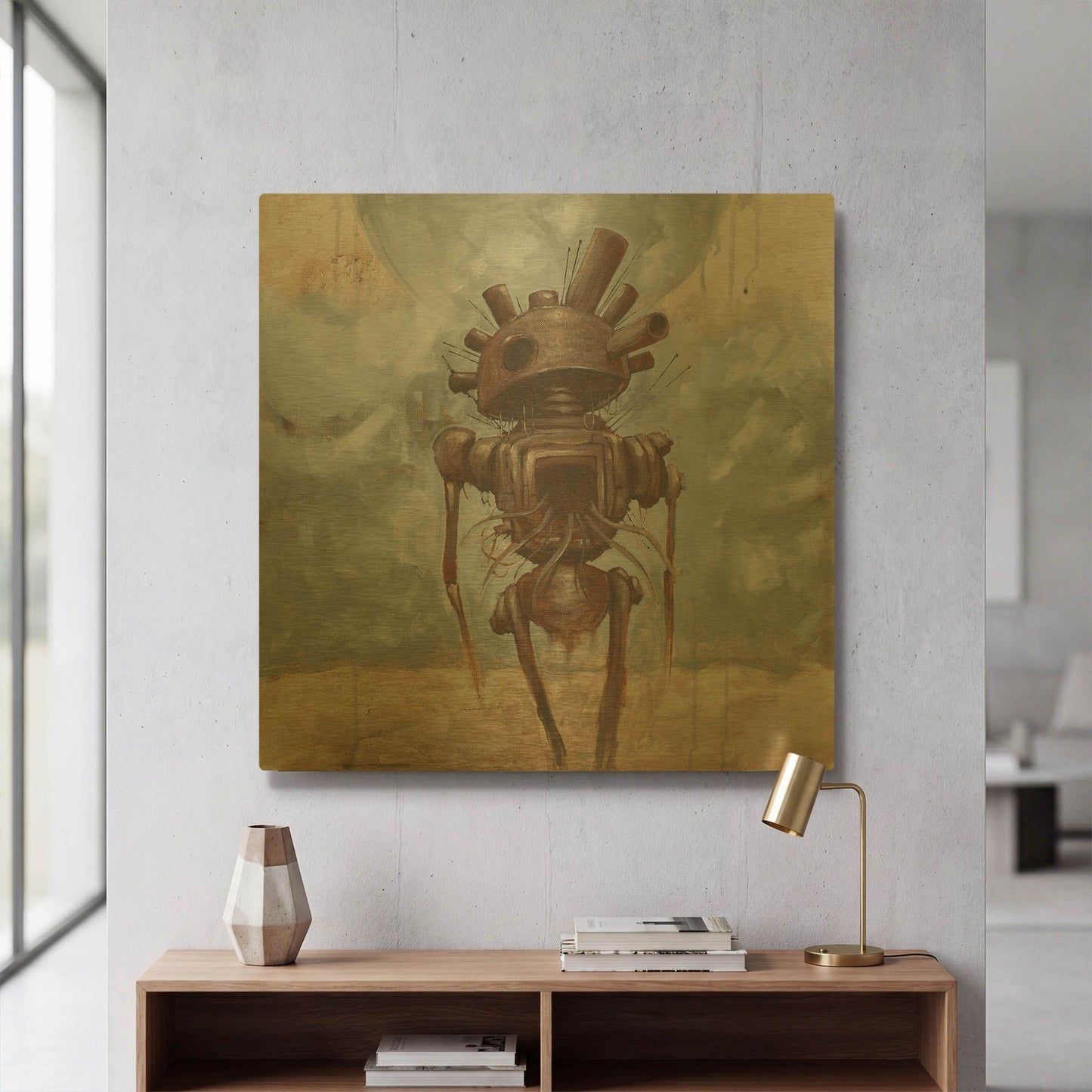 'Brought The War Home' By Craig Snodgrass Gold Metal Wall Art