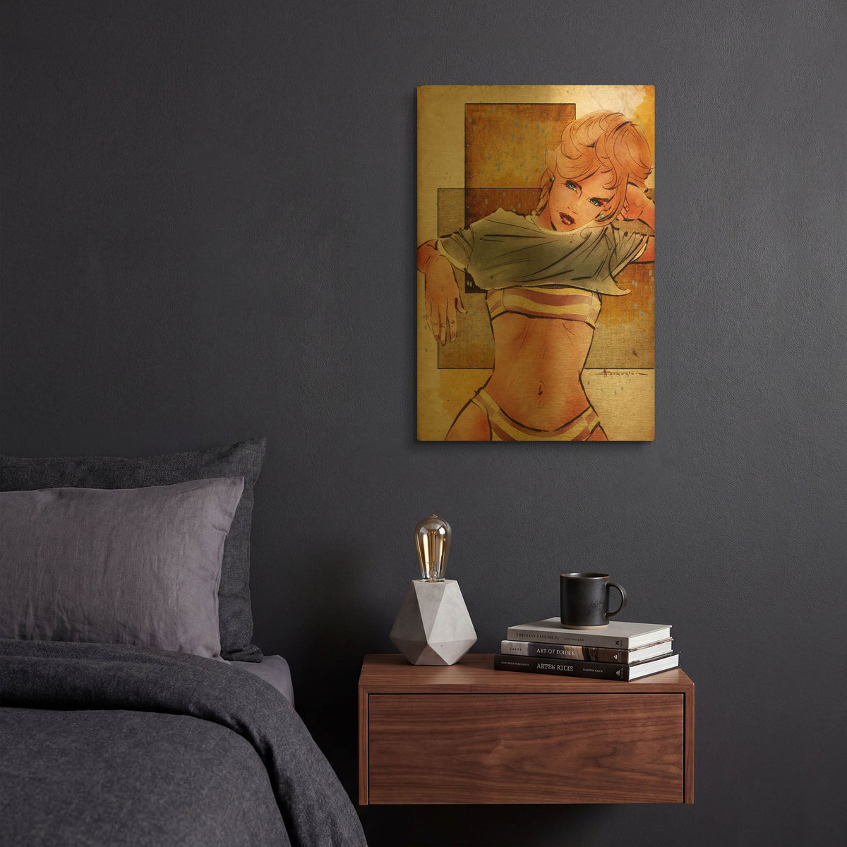 'Are You Serious' By TM Borenstein Gold Metal Wall Art