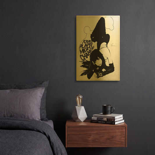 'Your Plans' By TM Borenstein Gold Metal Wall Art