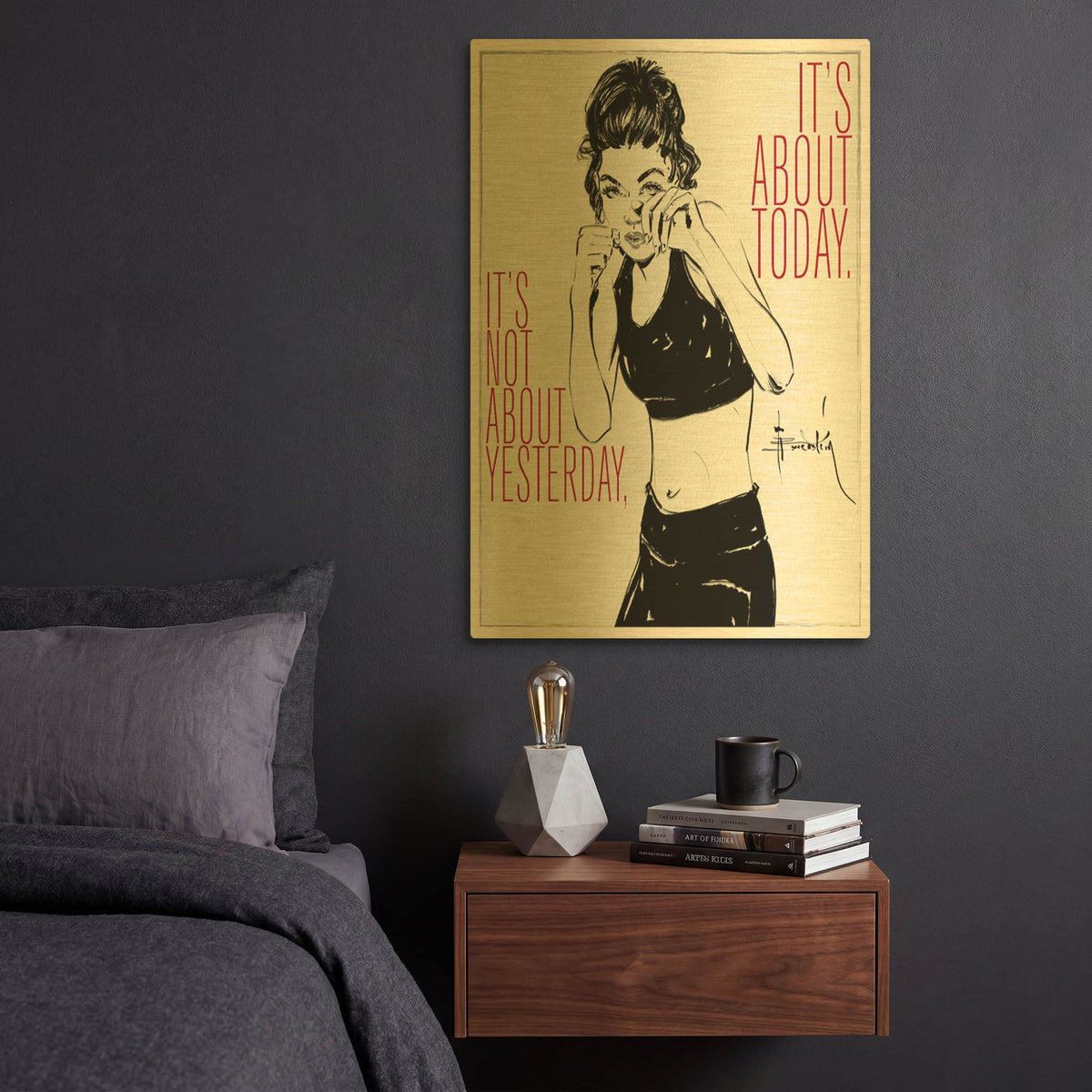 'It' By TM Borenstein Gold Metal Wall Art