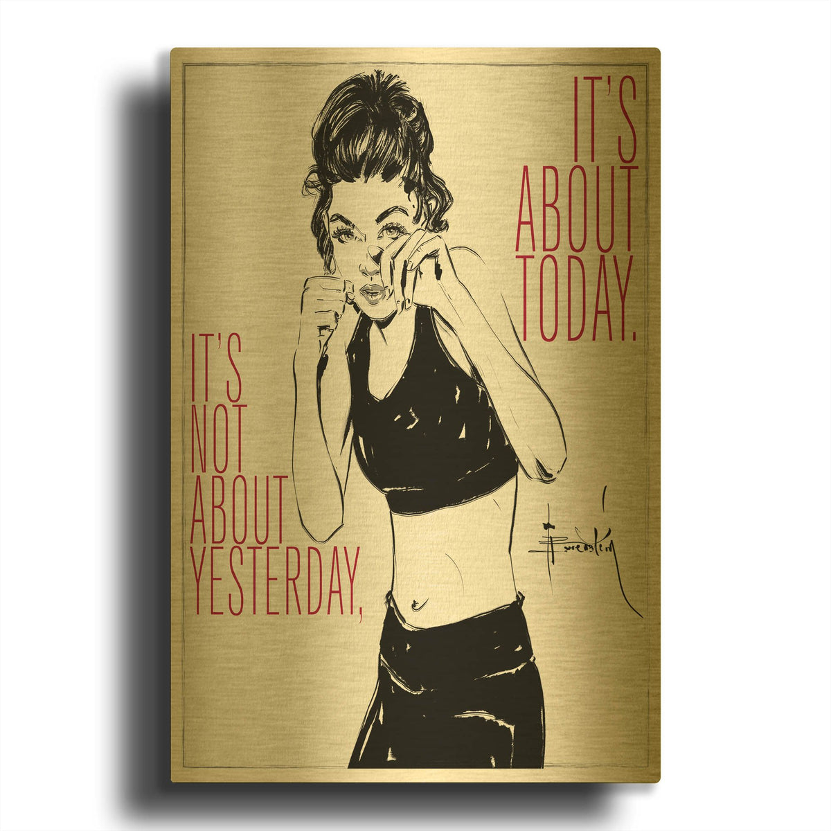 'It' By TM Borenstein Gold Metal Wall Art