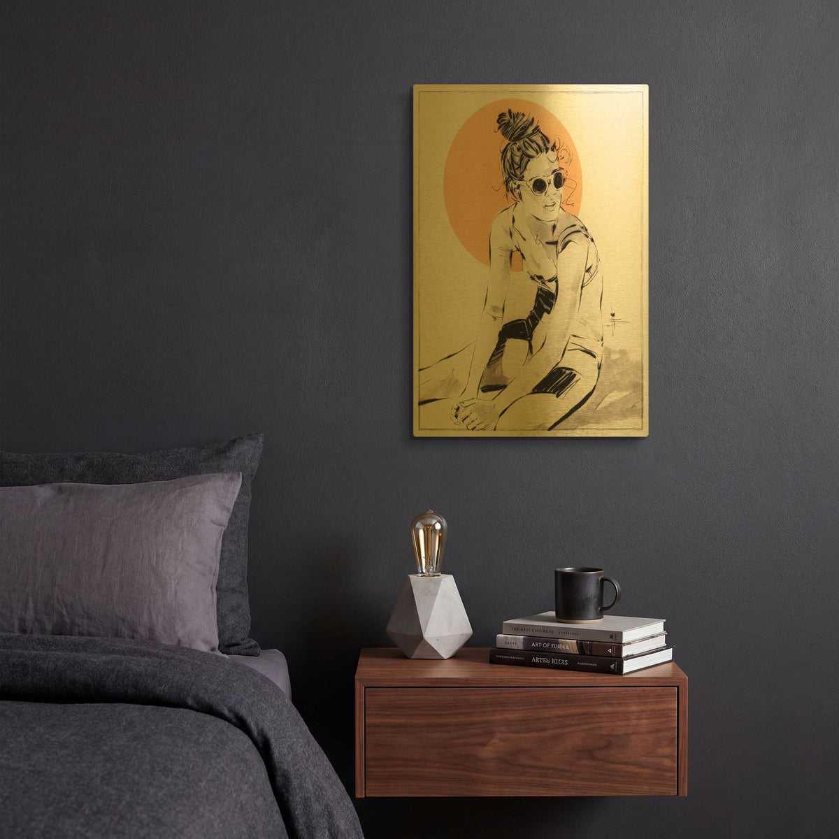 '35 Nothing Like The Sun' By TM Borenstein Gold Metal Wall Art