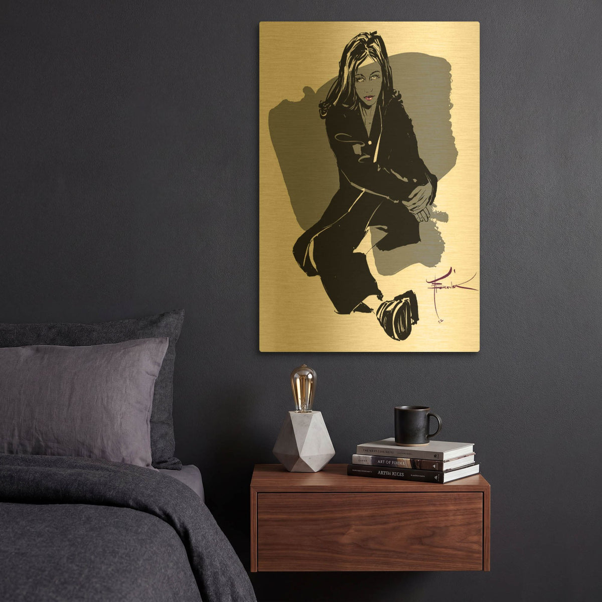 'So' By TM Borenstein Gold Metal Wall Art