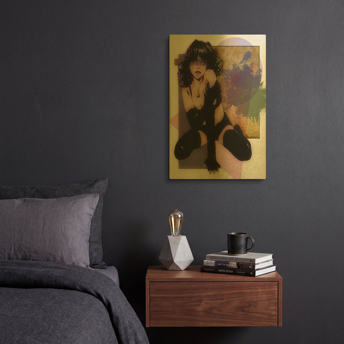 'Color Me' By TM Borenstein Gold Metal Wall Art