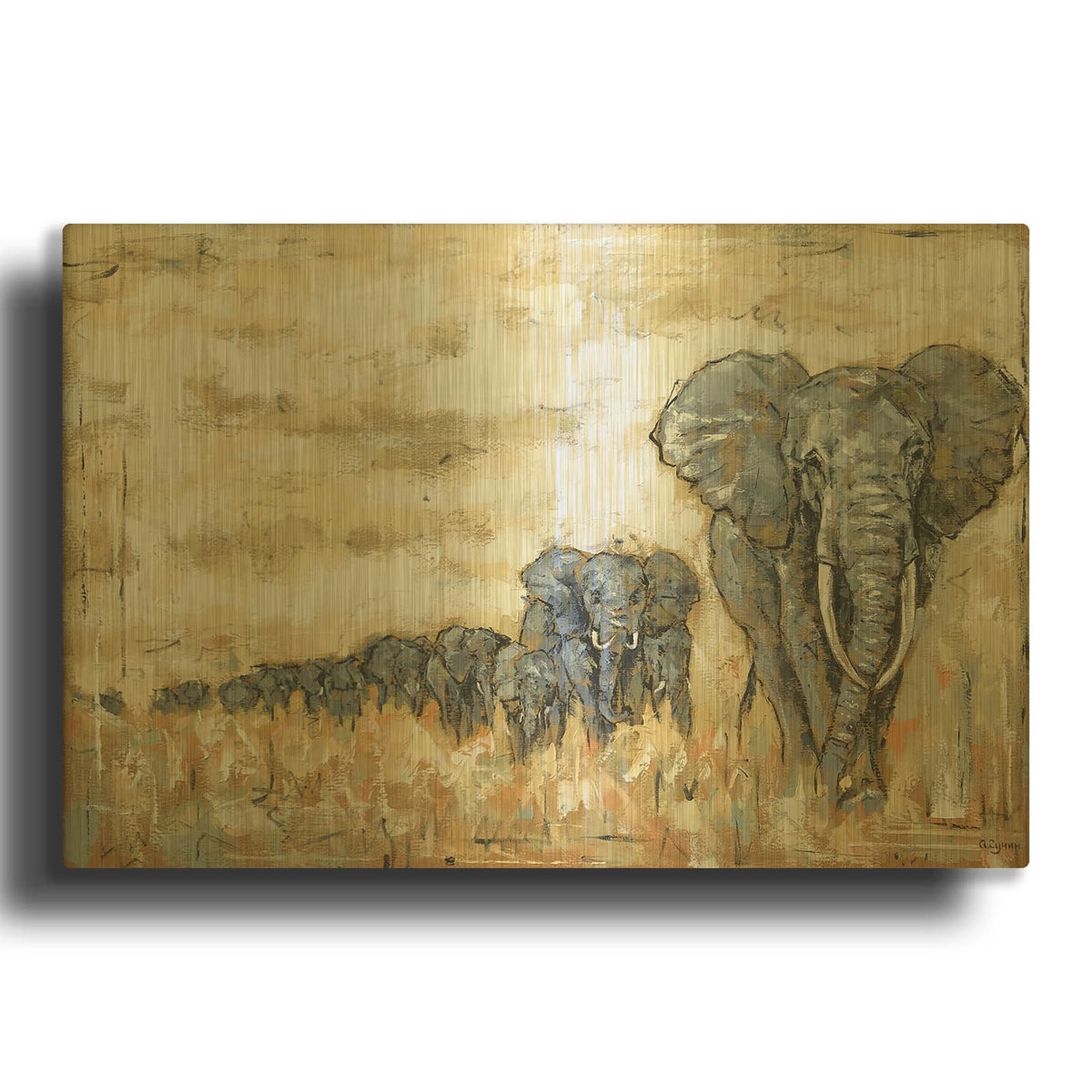 'The Big' By Alexander Gunin Gold Metal Wall Art