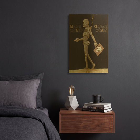 'Make America Great Again' By Craig Snodgrass Gold Metal Wall Art