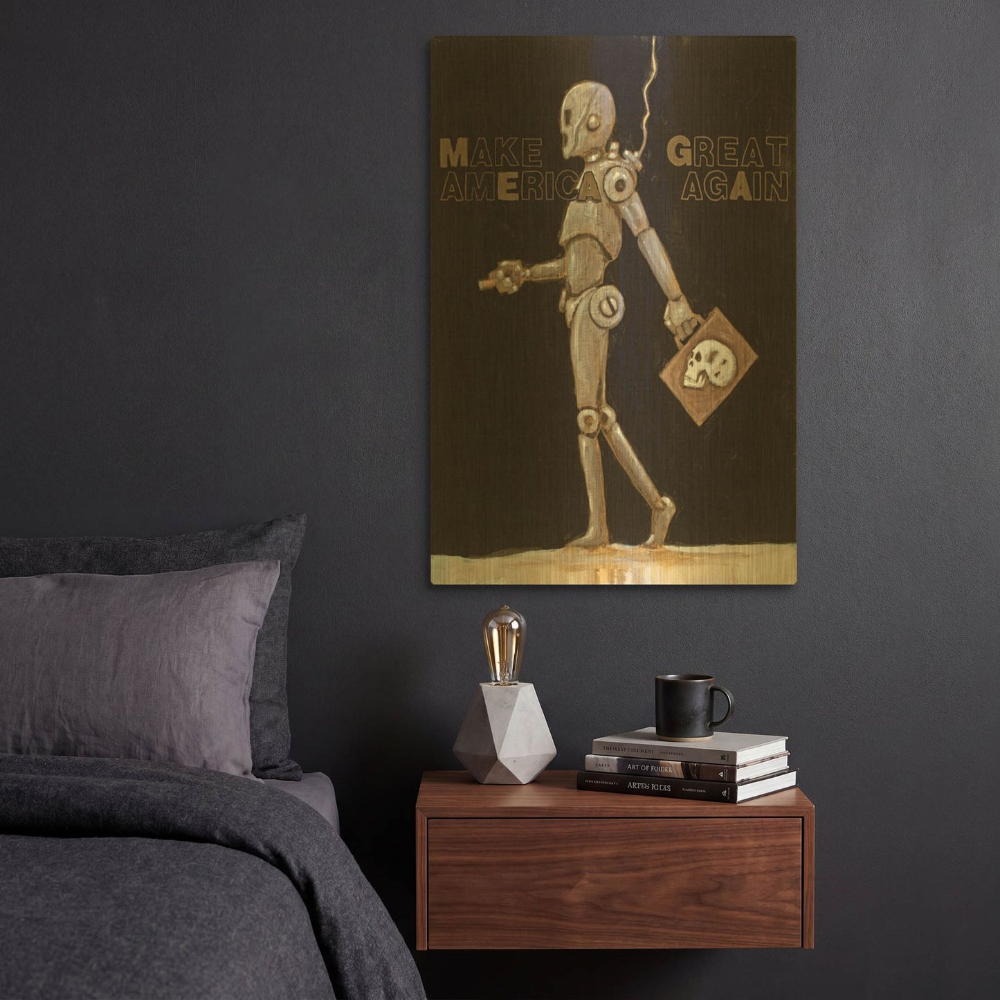 'Make America Great Again' By Craig Snodgrass Gold Metal Wall Art