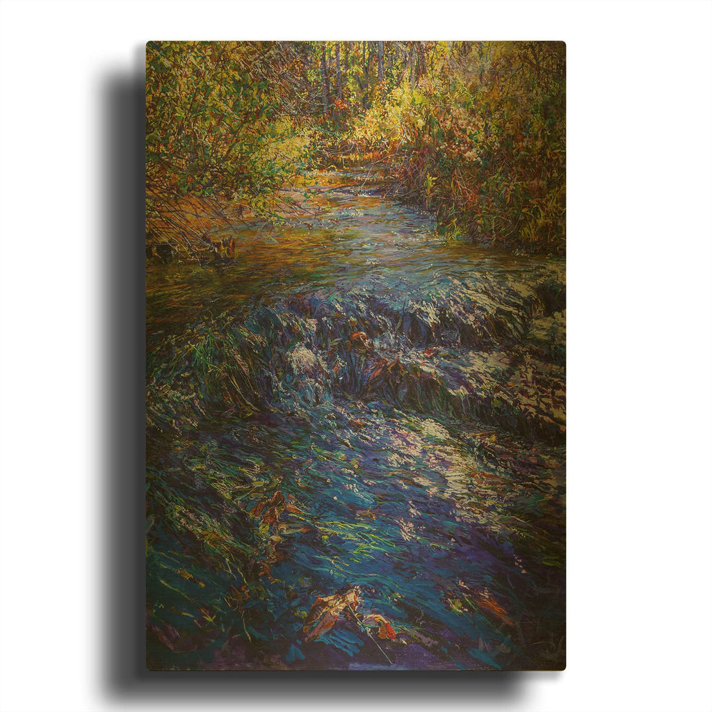 'Waterfall' By Joanne Towers Gold Metal Wall Art
